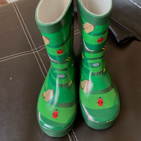 Kids' Bug Camo Garden Rain Boots Green - Picture 4 of 5